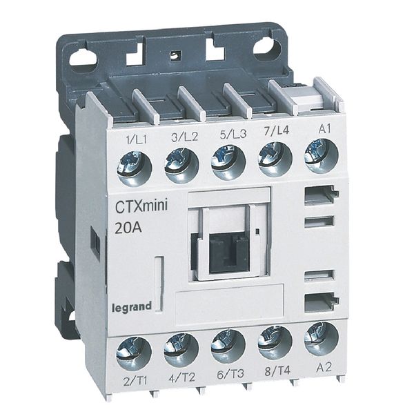 4-pole mini contactors CTX³ - 20 A - 24 V~ - screw terminals image 1