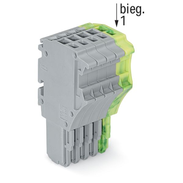 1-conductor female connector Push-in CAGE CLAMP® 1.5 mm² gray, green-y image 4
