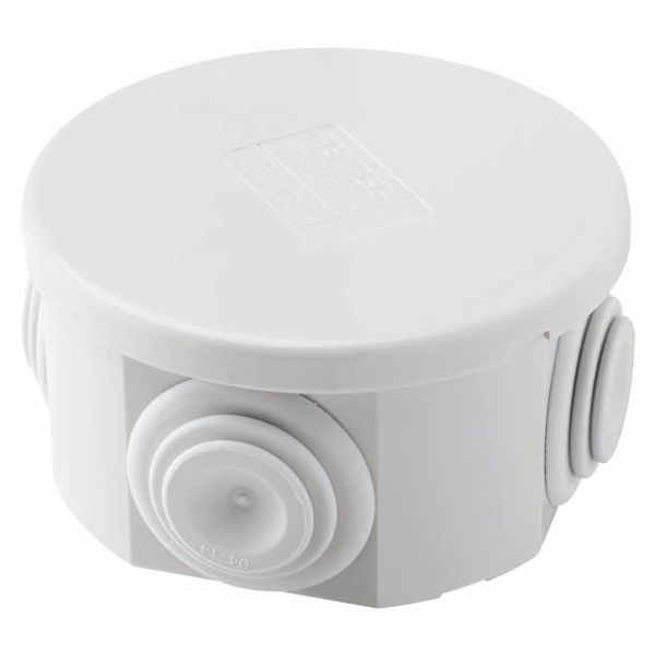 JUNCTION BOX WITH PLAIN PRESS-ON LID - IP44 - INTERNAL DIMENSIONS Ø 80X40 - WALLS WITH CABLE GLANDS - GWT960ºC - GREY RAL 7035 image 2
