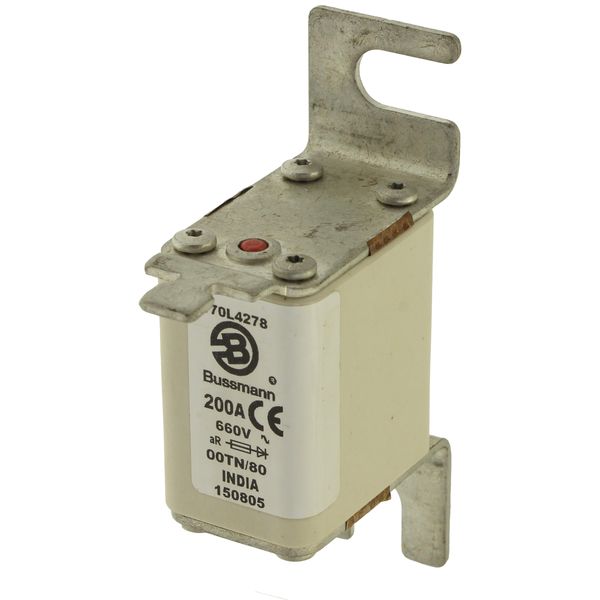 Fuse-link, high speed, 200 A, AC 660 V, Size 00, 30 x 67 x 100 mm, aR, IEC, single indicator image 6