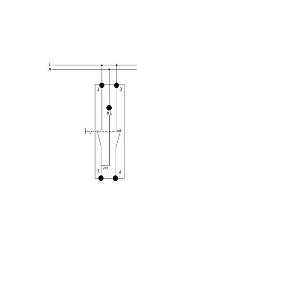 Modular Switch 1 NO + 1 NC 230VAC/DC with LED image 3