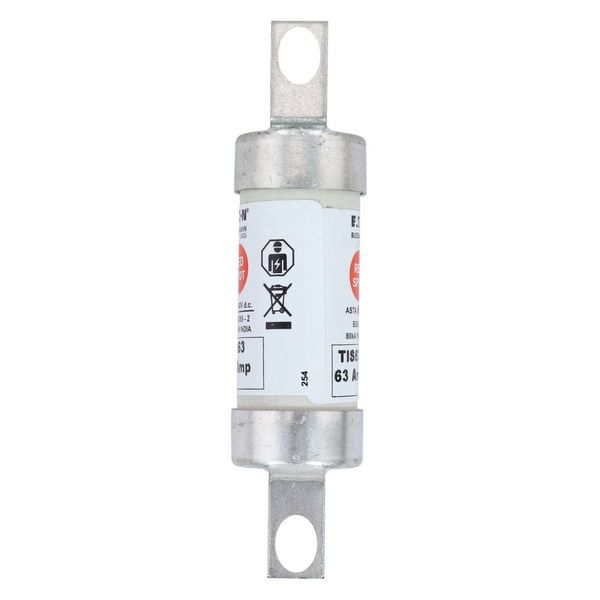 Fuse-link, LV, 63 A, AC 660 V, DC 460 V, BS88/A3, 22 x 86 mm, gL/gG, BS image 7