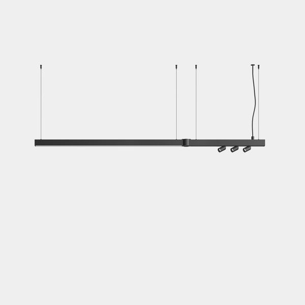 Lineal lighting system Apex Lineal Pendant 1595mm 3 Spots 30mm 21W LED warm-white 2700K CRI 90 ON-OFF Black IP20 2134lm image 1