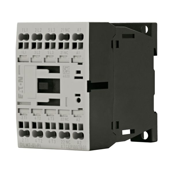 Contactor, 3 pole, 380 V 400 V 3 kW, 1 NC, 220 V 50/60 Hz, AC operation, Push in terminals image 4