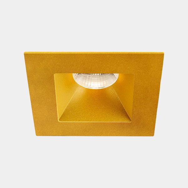 Downlight Play Deco Symmetrical Square Fixed 12W LED warm-white 3000K CRI 90 19.5º Gold/Gold IP54 1140lm image 1