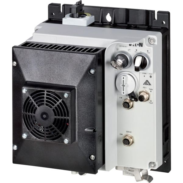 Speed controllers, 8.5 A, 4 kW, Sensor input 4, 230/277 V AC, AS-Interface®, S-7.4 for 31 modules, HAN Q4/2, with manual override switch, with fan image 5