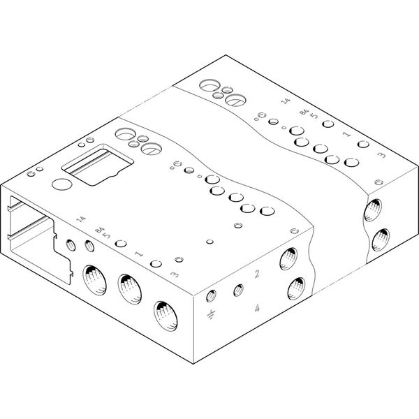 VABM-L1-14W-G14-10-GR Manifold rail image 1