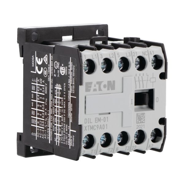 Contactor, 24 V DC, 3 pole, 380 V 400 V, 4 kW, Contacts N/C = Normally closed= 1 NC, Screw terminals, DC operation image 17