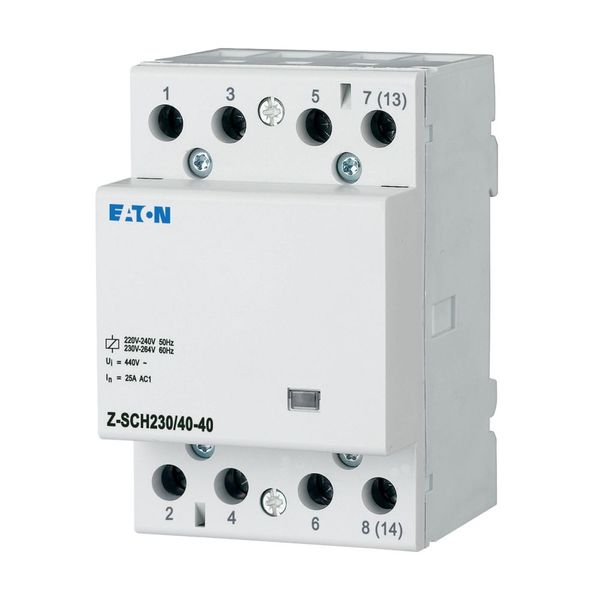 Installation contactor, 230VAC/50Hz, 4N/O, 40A, 3HP image 3