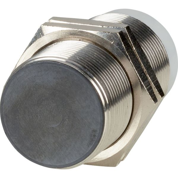 Proximity switch, E57G General Purpose Serie, 1 N/O, 3-wire, 10 - 30 V DC, M30 x 1.5 mm, Sn= 15 mm, Flush, NPN, Stainless steel, Plug-in connection M1 image 2