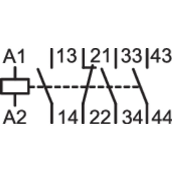 Pomocný stykač 3S + 1R, 4A (AC15), 24 VAC image 1