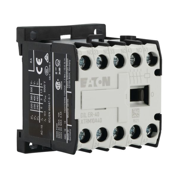 Contactor relay, 415 V 50 Hz, 480 V 60 Hz, N/O = Normally open: 4 N/O, Screw terminals, AC operation image 10