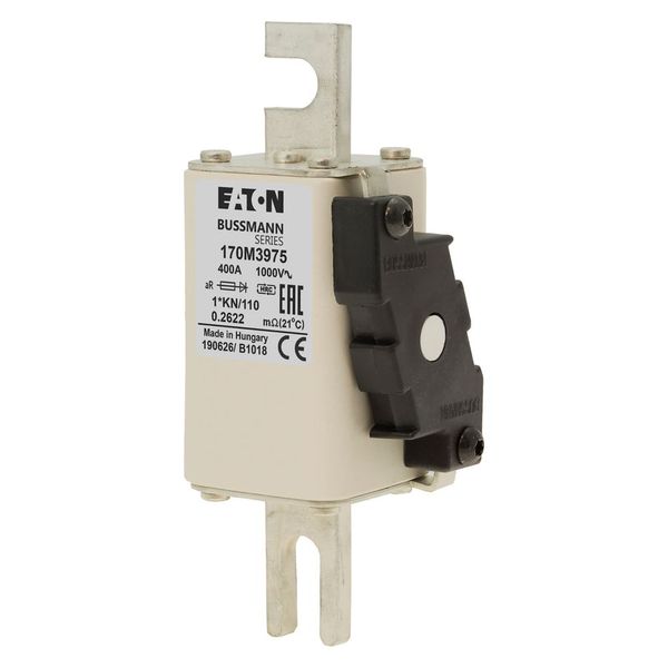 Fuse-link, high speed, 400 A, AC 1000 V, compact DIN 1, 43 x 61 x 138 mm, aR, DIN, IEC, type K indicator image 5