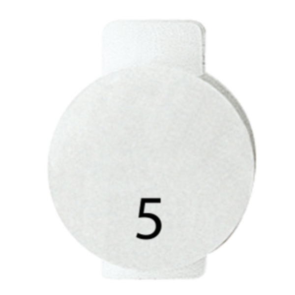 LENS WITH ILLUMINATED SYMBOL FOR COMMAND DEVICES - FIVE - SYMBOL 5 - SYSTEM WHITE image 1
