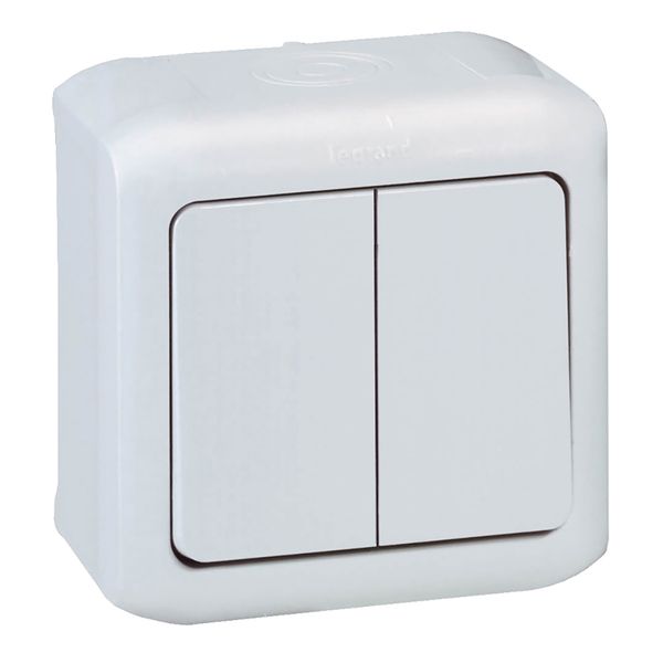2 gang one-way switch Forix - surface mounting - 10 AX - 250 V~ - white image 1