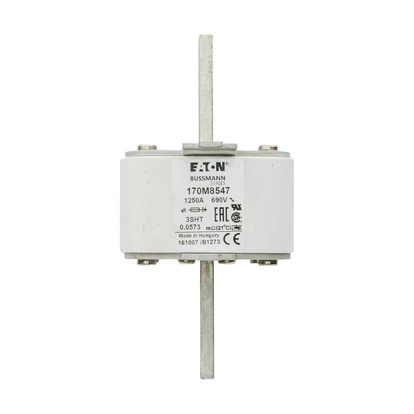 Fuse-link, high speed, 1250 A, AC 690 V, size 3, 76 x 76 x 150 mm, aR, IEC, single indicator image 7