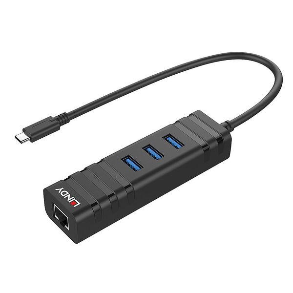 USB 3.2 Type C Hub & Gigabit Ethernet Converter 3 Port USB Hub & Gigabit Ethernet image 2