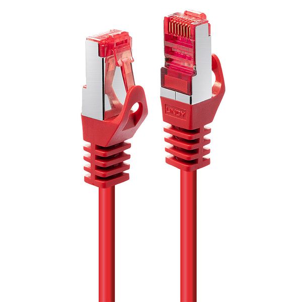 1m Cat.6 S/FTP Network Cable, Red RJ45, M/M, 250MHz, Copper, 28AWG image 1