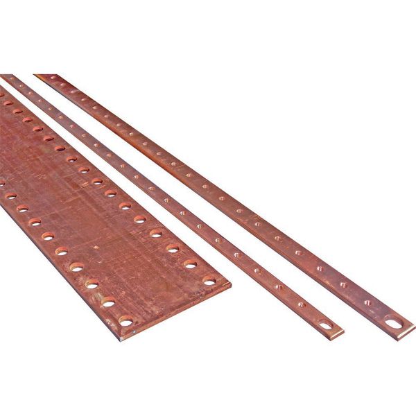 Copper Rail100x5mm incl. holes 10mm in 25mm grid, length = 1750mm image 2