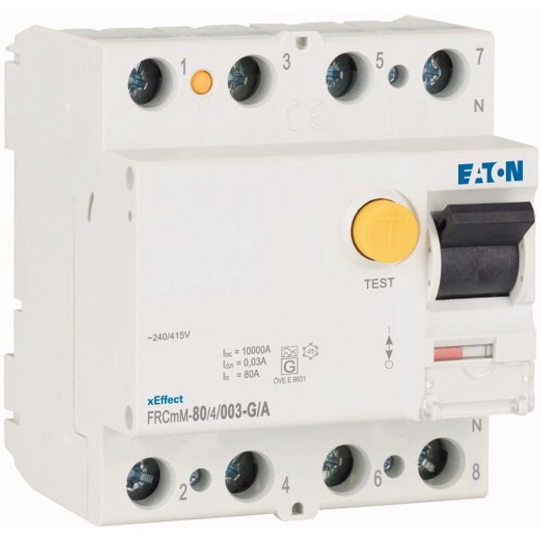 Residual current circuit breaker (RCCB), 80A, 4p, 30mA, type G/A image 5