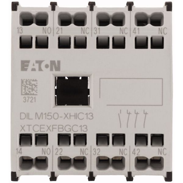 Auxiliary contact module, 4 pole, Ith= 16 A, 1 N/O, 3 NC, Front fixing, Spring-loaded terminals, DILMC40 - DILMC150 image 2