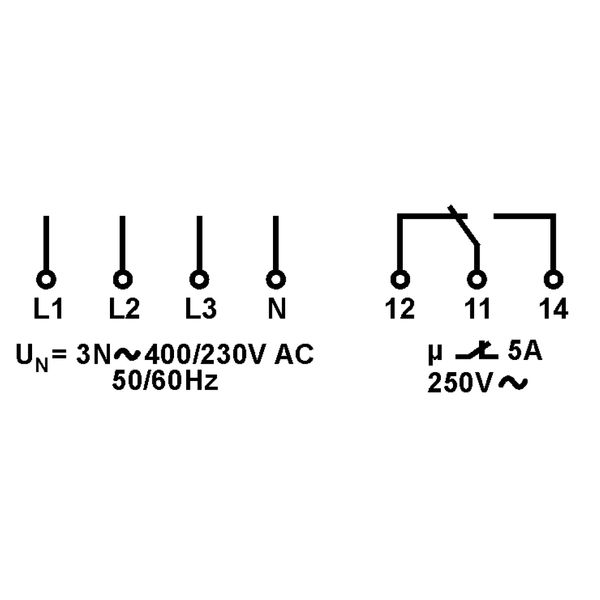 Voltage monitoring relay, 3ph against N,fix Us=195,5V,1CO,5A image 12