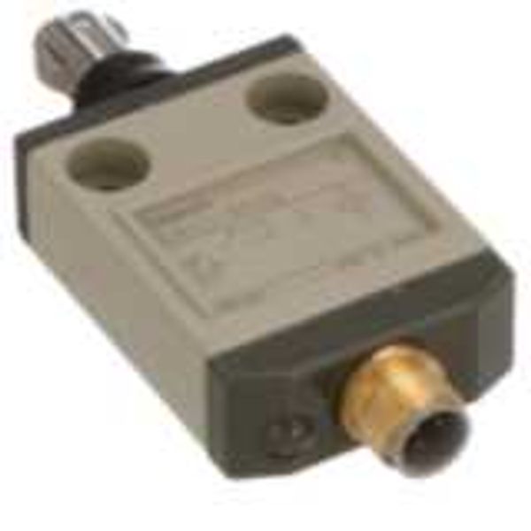 Compact limit switch, connector type, 1 A 30 VDC, Sealed roller plunge image 1
