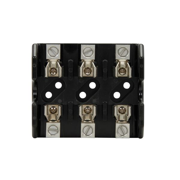 Eaton Bussmann series Class T modular fuse block, 600 Vac, 600 Vdc, 0-30A, Box lug, Three-pole image 1