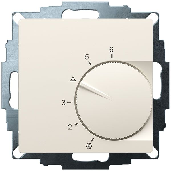 UP room controller, RAL1013 matt 55x55, 5-30C, AC 230V, 1NC, 10 A, temperature reduction approx.4K image 1