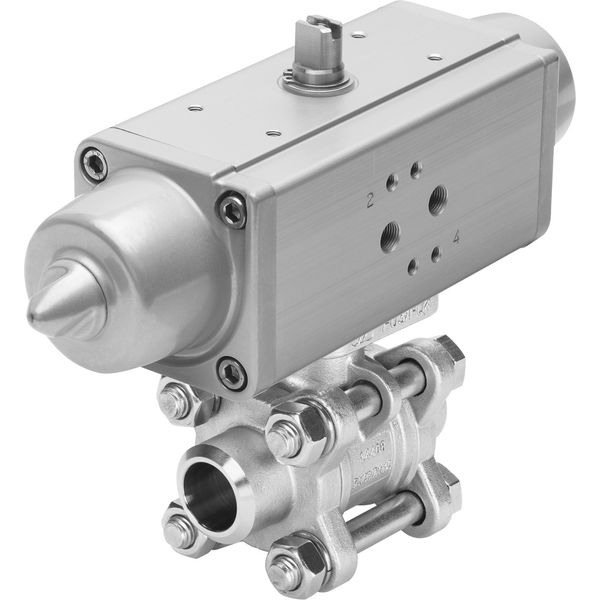 VZBA-11/2"-WW-63-T-22-F0507-V4V4T-PS53-R-90-4-C Ball valve actuator unit image 1
