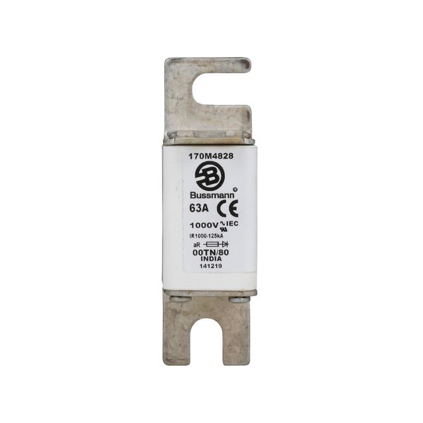 Fuse-link, high speed, 63 A, AC 1000 V, size 00, 30 x 47 x 98 mm, aR, DIN, IEC, type T indicator image 13