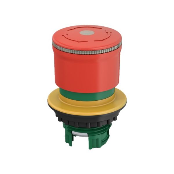 Emergency stop/emergency switching off pushbutton, RMQ-Titan, Mushroom-shaped, 30 mm, Illuminated with LED element, Turn-to-release function, Red, yel image 2