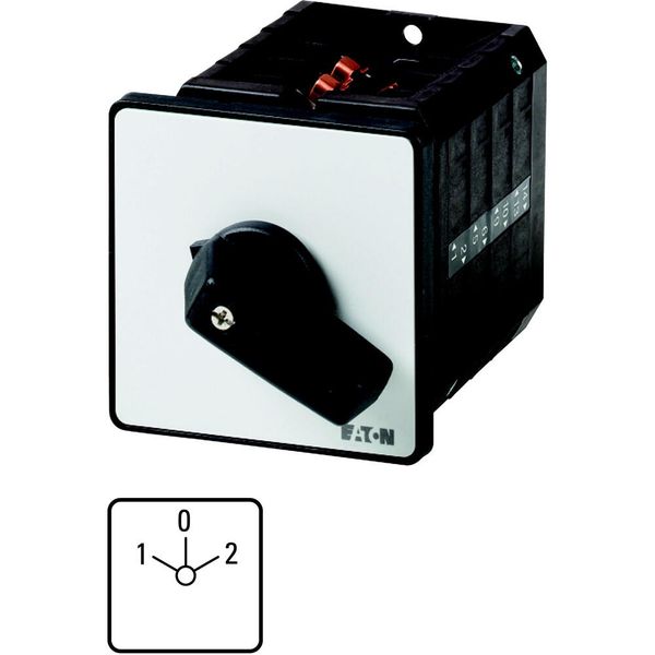 Reversing switches, T5B, 63 A, flush mounting, 2 contact unit(s), Contacts: 4, 45 °, maintained, With 0 (Off) position, 1-0-2, Design number 8400 image 5