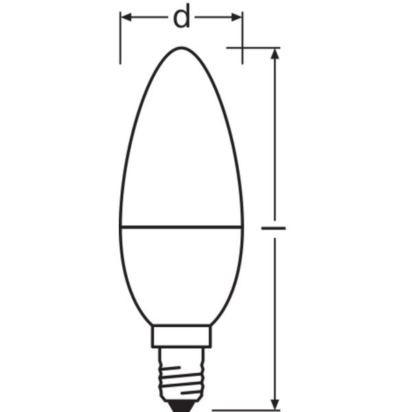 PARATHOM® CLASSIC B DIM 40 FR 4.9 W/2700 K E14 image 3