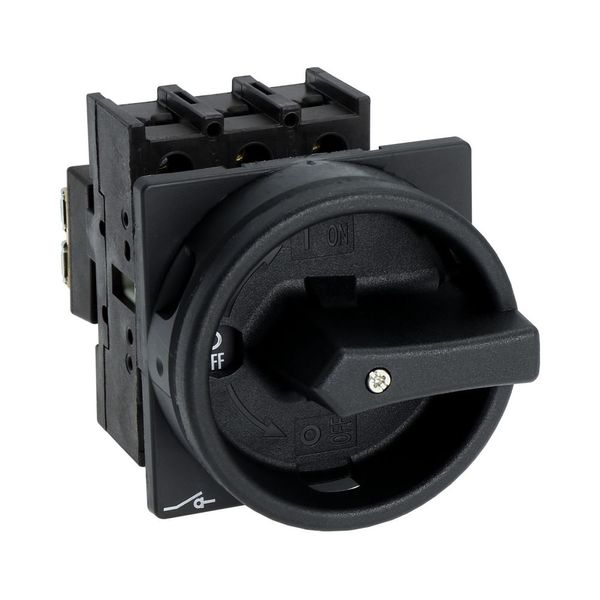 Main switch, P1, 25 A, flush mounting, 3 pole, STOP function, With black rotary handle and locking ring, Lockable in the 0 (Off) position image 31