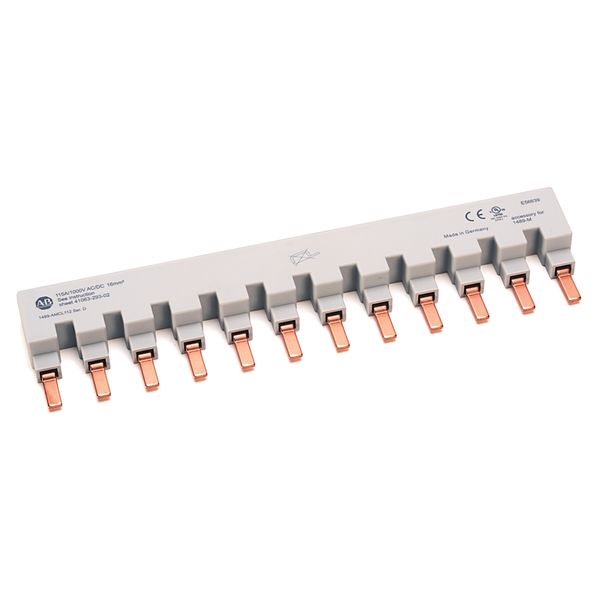 Busbar, 1-Phase, 12 Pin, for 12 Circuit Breakers image 1