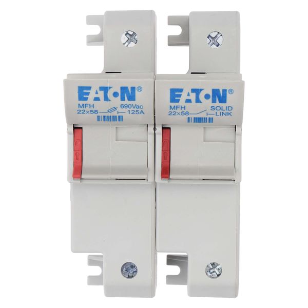 Fuse-holder, low voltage, 125 A, AC 690 V, 22 x 58 mm, 1P + neutral, IEC, UL image 9