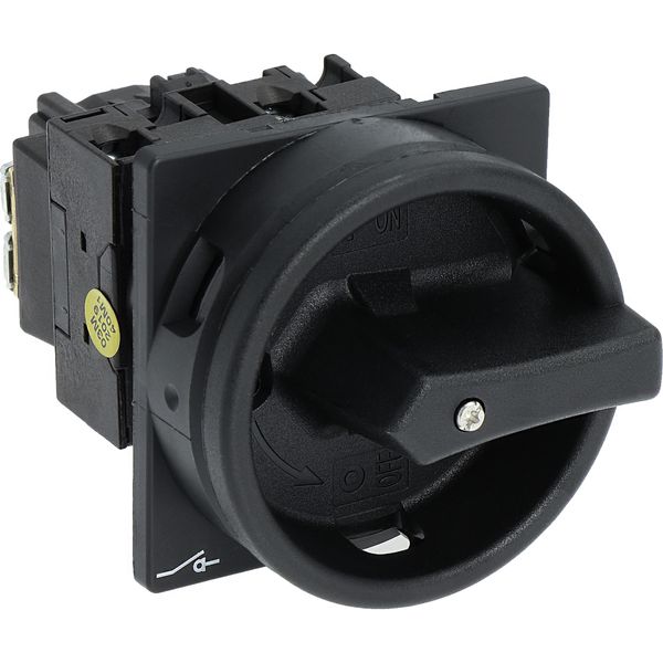 Main switch, T0, 20 A, flush mounting, 1 contact unit(s), 2 pole, STOP function, With black rotary handle and locking ring, Lockable in the 0 (Off) po image 21