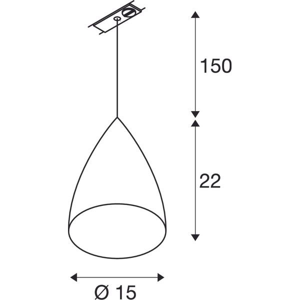 TONGA IV pendulum lamp, E14 max 60W, incl adapter,silvergrey image 2