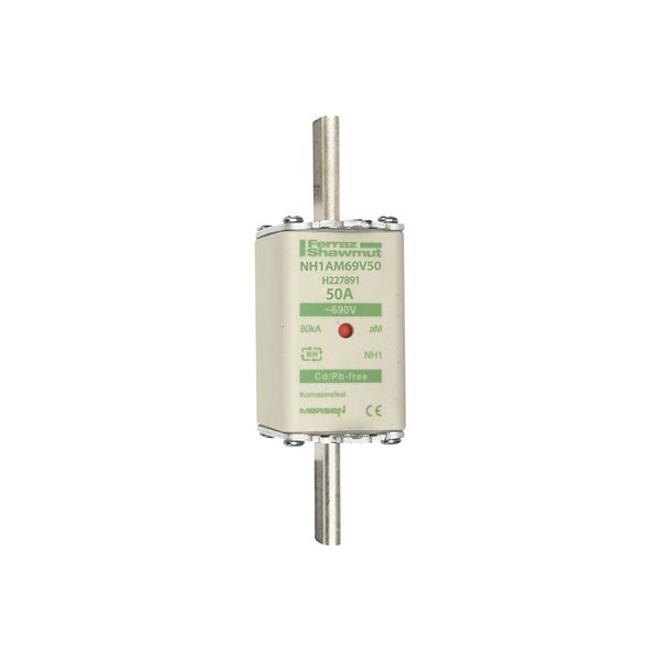 Fuse-link NH1 aM 690VAC 50A live tags Double indicator image 1