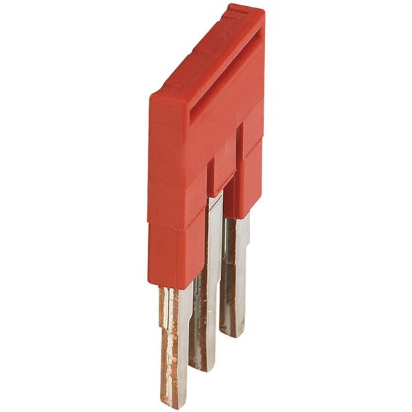 PLUG-IN BRIDGE, 3POINTS FOR 2,5MM² TERMINAL BLOCKS, RED image 1