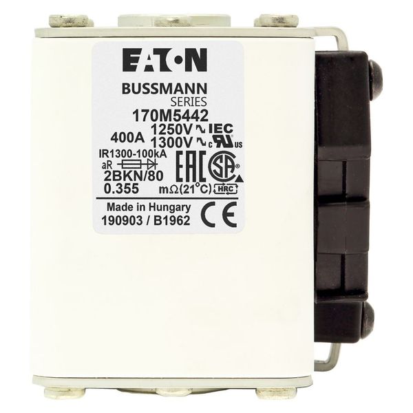 Fuse-link, high speed, 450 A, AC 1250 V, size 2, 61 x 77 x 81 mm, aR, IEC, UL, single indicator image 3