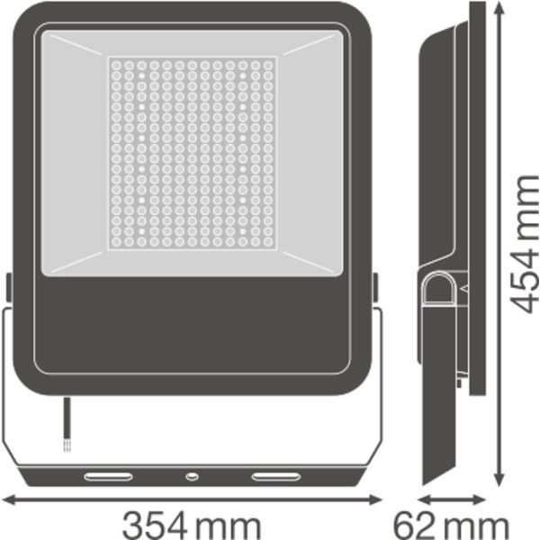 FLOODLIGHT AREA 145 W 3000 K BK image 8