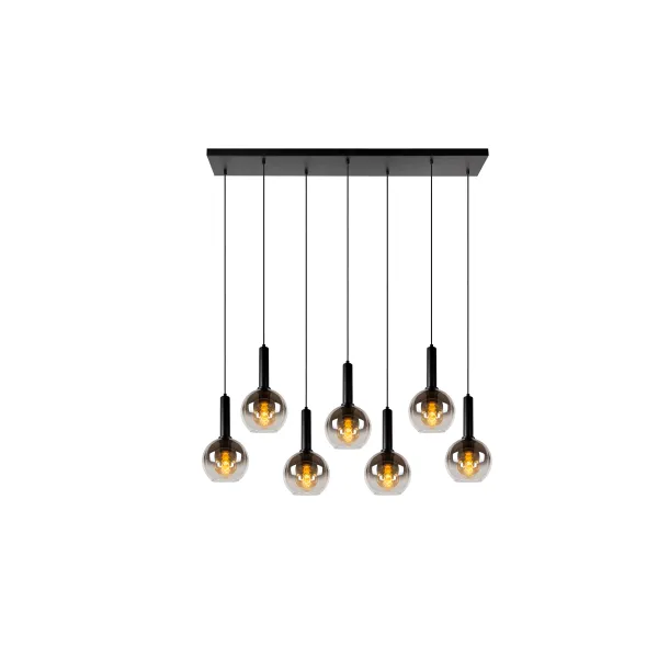 Lucide MARIUS - Pendant light - 7xE27 - Black image 1