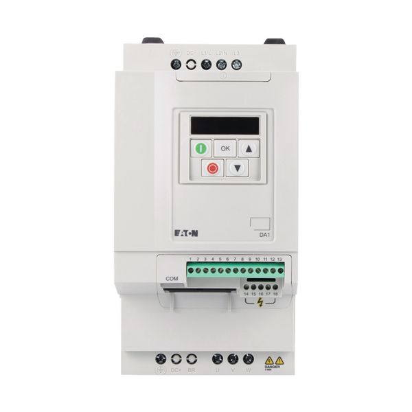 Variable frequency drive, 400 V AC, 3-phase, 18 A, 7.5 kW, IP20/NEMA 0, Radio interference suppression filter, 7-digital display assembly image 8