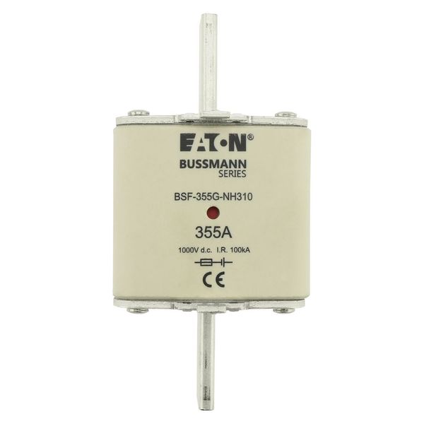 Fuse-link, high speed, 355 A, DC 1000 V, NH3, 71 x 76 x 150 mm, gBat, IEC, blade connection image 30