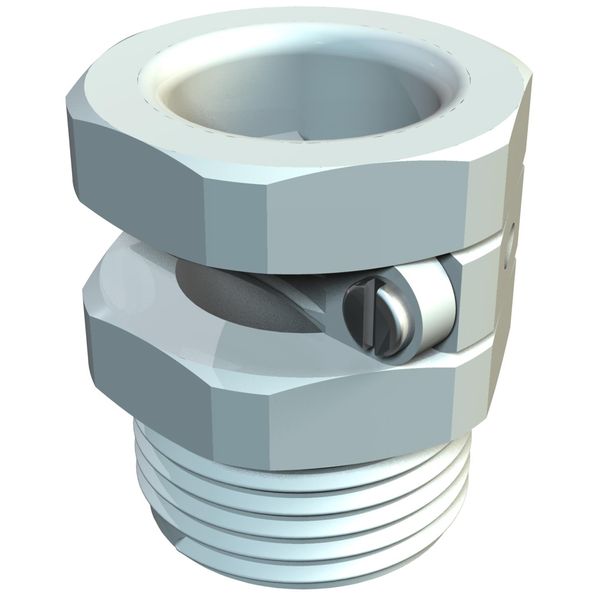 107 Z PG29 PA  Compression fitting, with strain relief, PG29, light gray Polyamide image 1