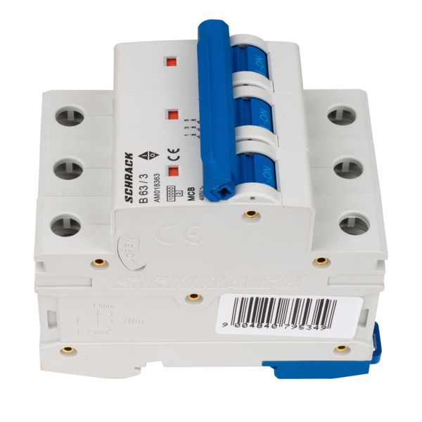 Miniature Circuit Breaker (MCB) AMPARO 10kA, B 63A, 3-pole image 3