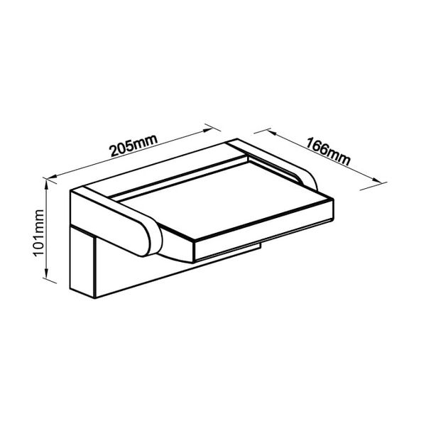 ILAS LED 12,5W 750lm 3000K IP54 anthracite image 3