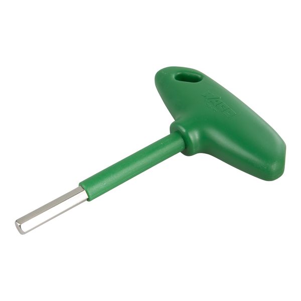 Allen wrench with a partially insulated shaft green image 2